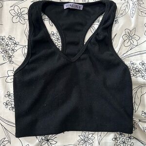 Black tank top